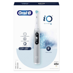 Zobna ščetka Braun Oral-B iO Series 6 električna polnilna s senzitive glavo bela (445258)