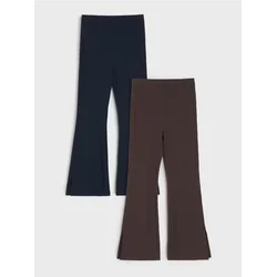 Sinsay - Pamučne flare pantalone 2 pack - šareno