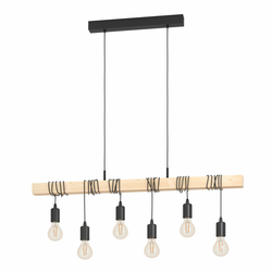Eglo 43513 - Luster na sajli TOWNSHEND 6xE27/60W/230V