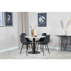 Venture Design Jedilna miza Estelle 75x106 cm bela