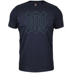 Muška majica kratkih rukava 011 logo stripe, Teget