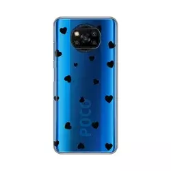 TELEMPIRE Silikonska maska Print Skin za Xiaomi Poco X3 NFC/X3 Pro Hearts providna