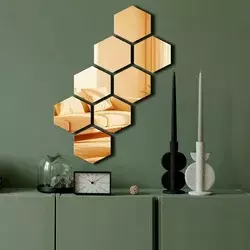 Wallity Ogledalo Ozgl525, 44x60 cm, Zlatne boje