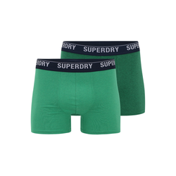 Superdry Bokserice, zelena / tamno zelena / crna / bijela