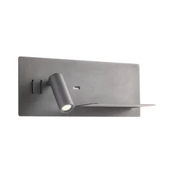 Redo 01-3316 - LED zidni spot BROOK LED/8W/230V + LED/3W USB crna