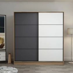 Hanah Home Garderober Kale-3982, 180x210x52 cm, Antracit-beli