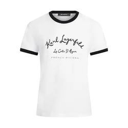 Karl Lagerfeld Majica CA´te DAzur črna/bela
