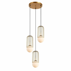 ITALUX MDM-3939/3 GD - Luster na sajli MATTY 3xE27/40W/230V zlatna