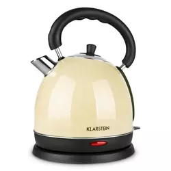 KLARSTEIN TEATIME, KREM, 1,8 L, 2200 W, KUHALO ZA VODU, ČAJNIK, NEHRĐAJUĆI ČELIK