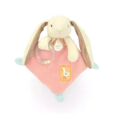 Doudou Darilni set roza Zajček Ciboulette z ropotuljico 21 cm