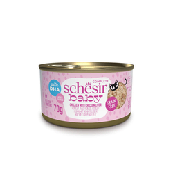 SCHESIR Vlažna hrana za mačiće Baby Cat, Piletina, 70g