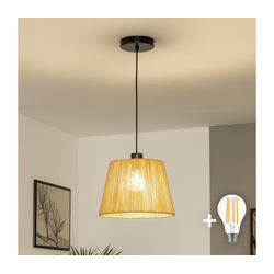 Brilagi - LED luster na sajli CERIA BOHO 1xE27/40W/230V, prečnik 28 cm, braon