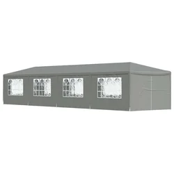 Šator za zabave 1200 x 300 x 255 cm Svjetlosiva PE i čelik