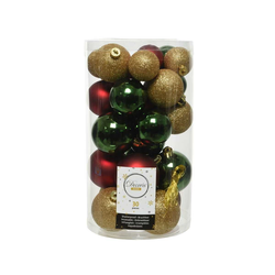 DECORIS Novogodišnje kugle Green mix/ set 1/30