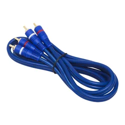 4305# Konektor 2xRCA 6 mm 1,5 m modro ožičen