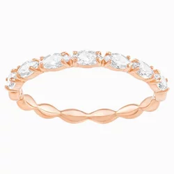 Swarovski Pozlačen bleščeč prstan Vittore 5366571 (Obseg 52 mm)
