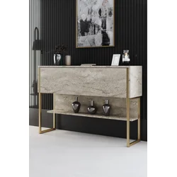 Hanah Home Komoda Luxe 120x80x30cm Bež-Zlatna