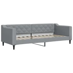 Vidaxl Raztegljiva postelja svetlo siva 80x200 cm blago