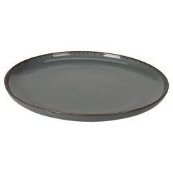 Plitev 27 cm porcelanski krožnik MO temen, rob HN