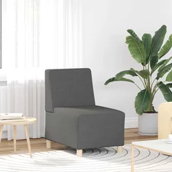 Modularna sofa bez naslona za ruke tamno siva 55 cm tkanina
