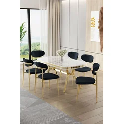 Hanah Home Trpezarijski set, 7 komada, Teget