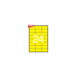 Apli naljepnice u boji 20 listova AP001591, žute, 70 X 37mm, 24/stranica