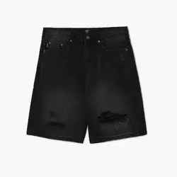 Cropp - Baggy teksas šorts - CRNO