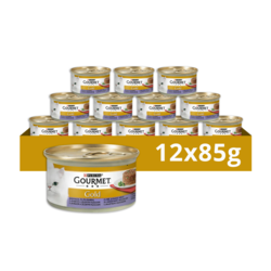 Gourmet Gold Savoury Cake Pašteta za mačke, Piletina i šargarepa, 12 x 85 g