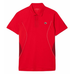 Muški teniski polo Lacoste Tennis x Novak Djokovic Ultra-Dry Polo - red currant