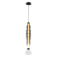 LED luster na sajli LUCCO LED/18W/230V, prečnik 15 cm, u zadimljenoj boji