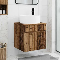 Umivaonik s policom za zid Staro drvo 49 x 44,5 x 65,5 cm
