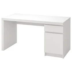 MALM Radni sto, bela, 140x65 cm