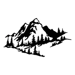 Wallity 891TNL1765 Zidna dekoracija Mountain 2, 40x70cm, Crna