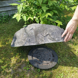 Taidekivi Baštenski kamen, Sivi granit, O50 cm