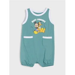 Sinsay - Pamučni romper sa printom Mickey Mouse - zeleno