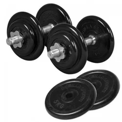 Gorilla Sports Set podesivih gumiranih bučica 30 kg ( 100689-00008-0032 )