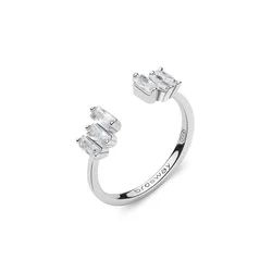Brosway Bleščeč odprt prstan z elegantnim cirkonijem FIW17 (Obseg 54 mm)