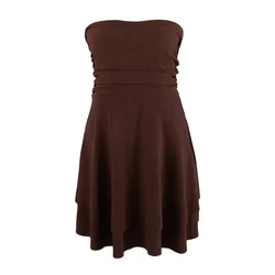 Trendyol Curve Ženska haljina Tbbss25Ah00244, Braon