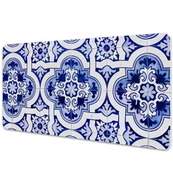 Decormat Podloga za mizo Modre ploščice 100x50 cm