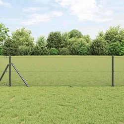 Zavarena žičana ograda 2500 x 80 cm Siva