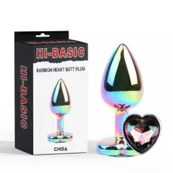 Dildo analni Rainbow Heart
