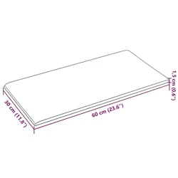 Zidna uzglavlja 12 pcs 60 x 30 cm Crna tkanina