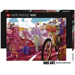 Heye puzzle 1000 pcs Bike Art The Ride Journal : Tour in Pink 29677