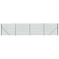 Vidaxl Mrežna ograja s prirobnico zelena 1,4x10 m