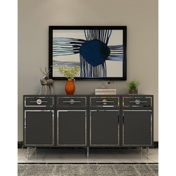 HANAH HOME Komoda Belly KB150 Anthracite Silver