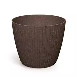 Prosperplast Saksija Lamia Eco Wood M400W, Okrugla, Braon