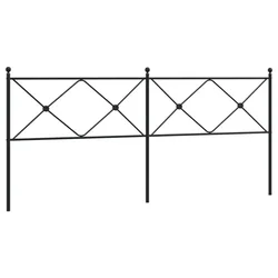 Vidaxl Kovinsko nadomestno vzglavje črno 193 cm