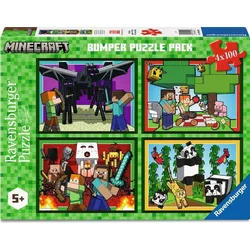 Ravensburger - Puzzle 4x100 Minecraft - 100 kosov