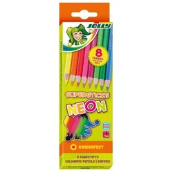 Drvene bojice Jolly kinderfest neon mix 8 kom u kartonskoj kutiji
