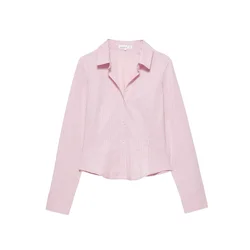 Pull&Bear Bluza siva/roza
